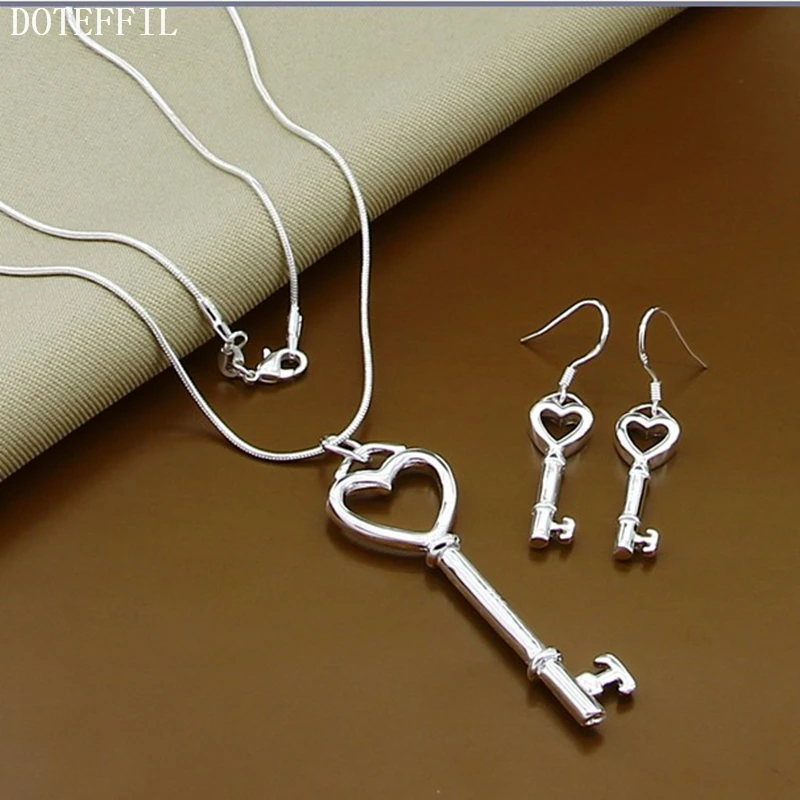 Комплект из колье и серёг серебра 925 пробы|jewelry sets for women|necklace earrings jewelry setnecklace earring set