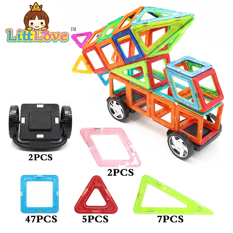 63 шт. детский Магнитный конструктор большой размер|toy designer|toys fortoys for children |