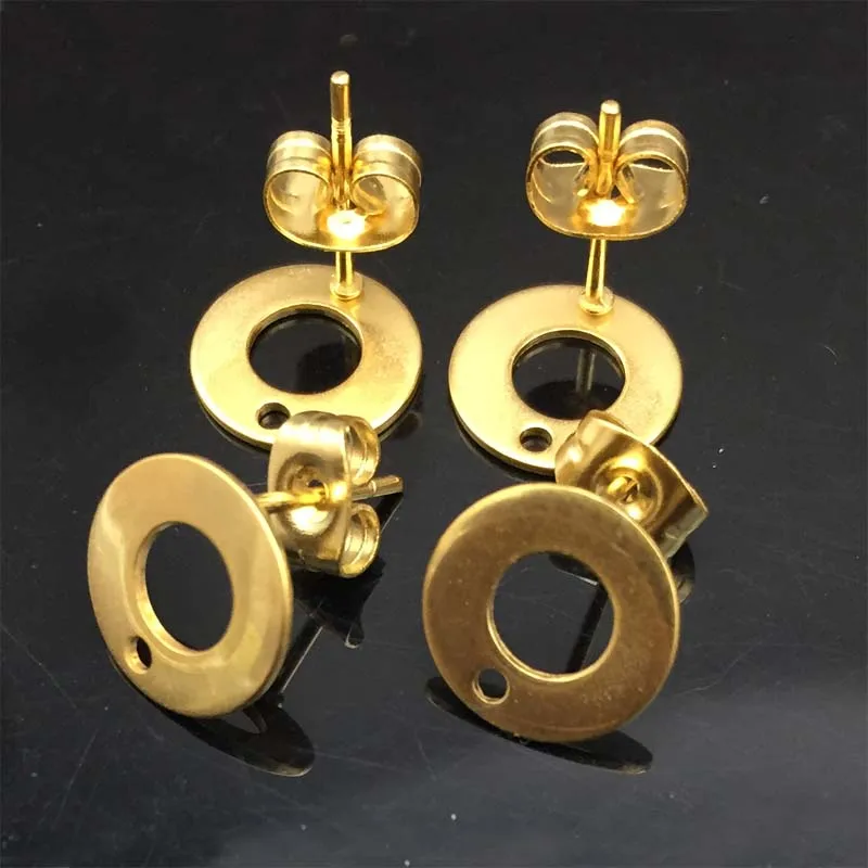 100 шт./лот компоненты для ювелирных изделий фурнитура золотого цвета висячие