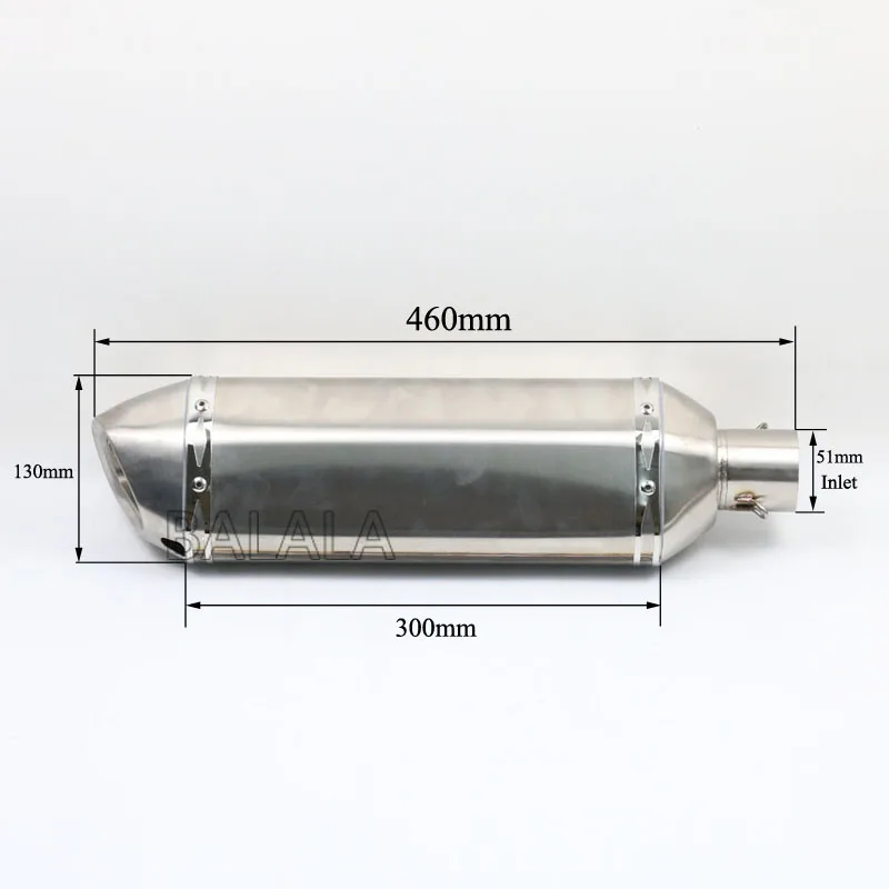 51 мм на входе мотоцикла глушитель для выхлопная труба akrapovic с Стикеры побега Moto R1
