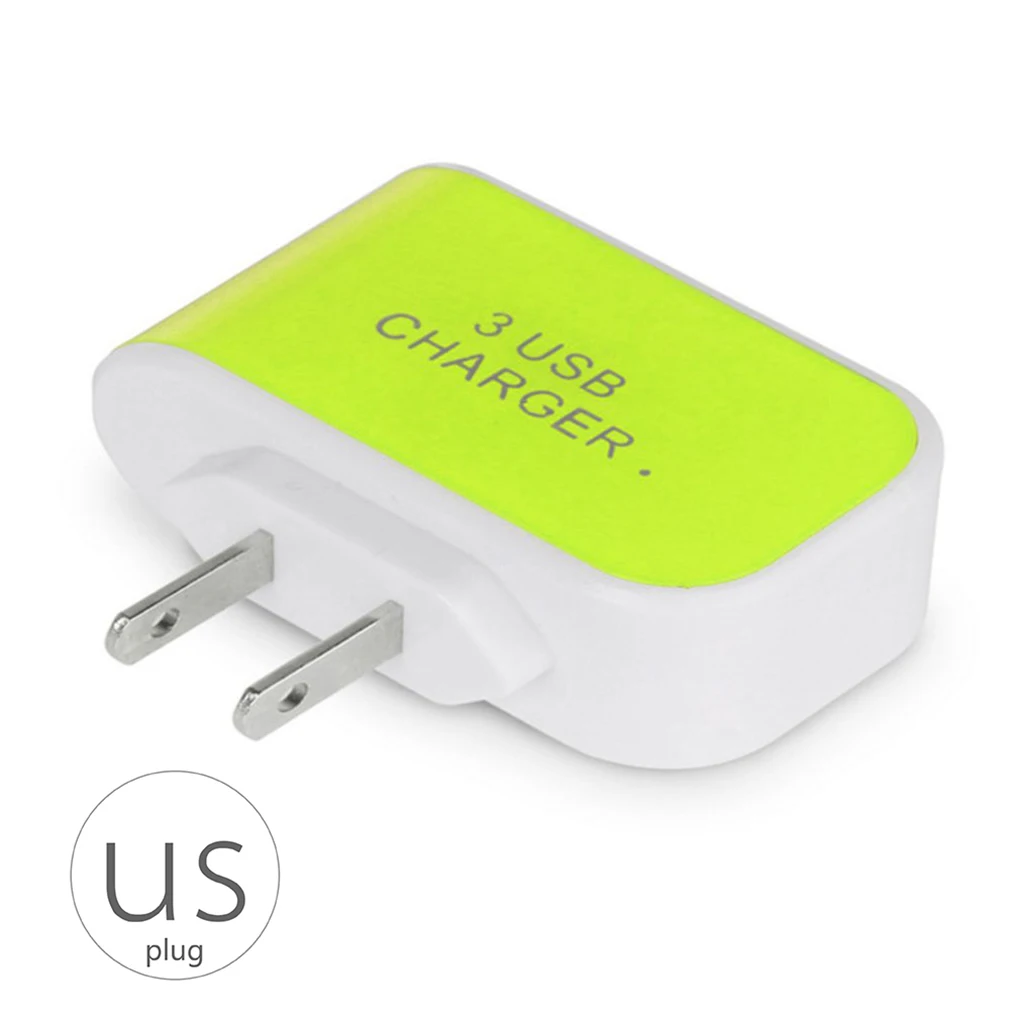 Универсальный с несколькими usb-портами Зарядное устройство 3 Порты для туристического USB настенного Мощность адаптер en US зарядное устройства для зарядки для iPhone для Xiaomi для samsung