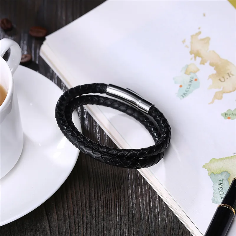 Модные Для мужчин браслет ювелирных изделий Нержавеющая сталь магнитные