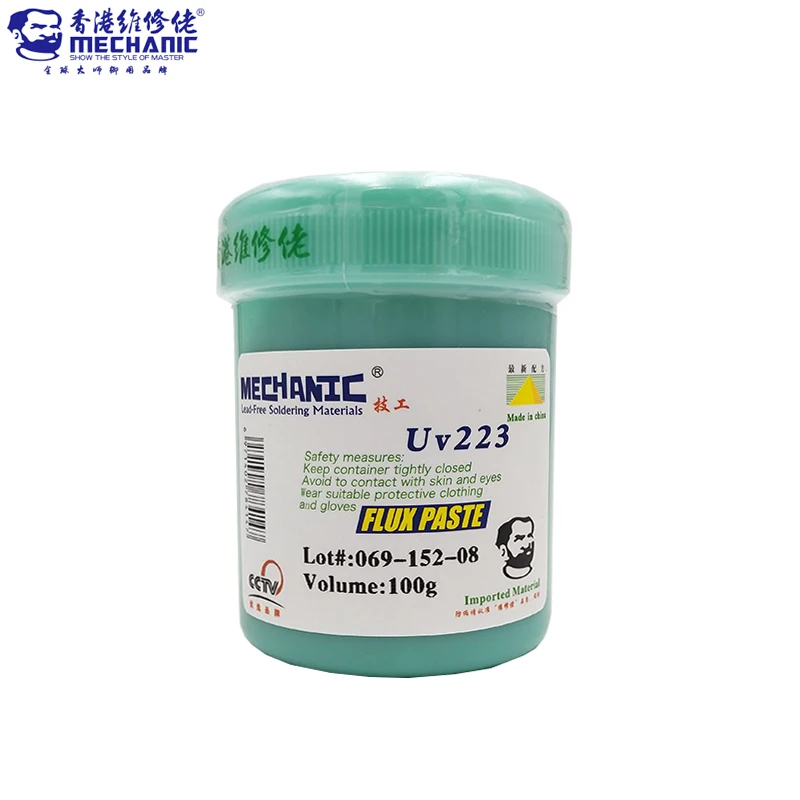 Механик 100g RMA 223 UV BGA PCB флюсовая паста No чистый припой/SMD паяльная паста|flux grease|rma