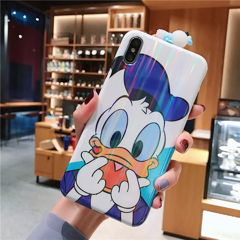 Для iphone XS Max с мультипликационным принтом с Винни-пухом для чехол для телефона, милый чехол с изображением чудовищ для iphone X XS XR 6 7 8 плюс Чехол+ игрушка помпоном+ ремень