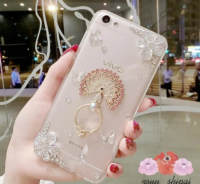 Подставка со стразами чехол Diamond Flower крышка для OPPO R7 R7S R9 R9S R11 R11s R15 плюс A37 A39 A57 A59 a71