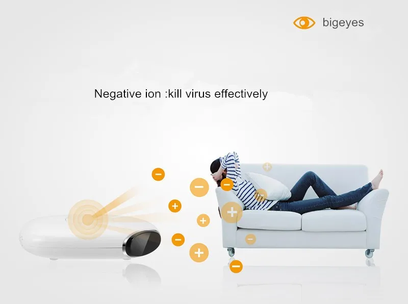 Bigeyes KQ03 автомобильный очиститель воздуха в дополнение к запах дыма формальдегида PM2.5 автомобильный кислородный бар отрицательных ионов кислорода