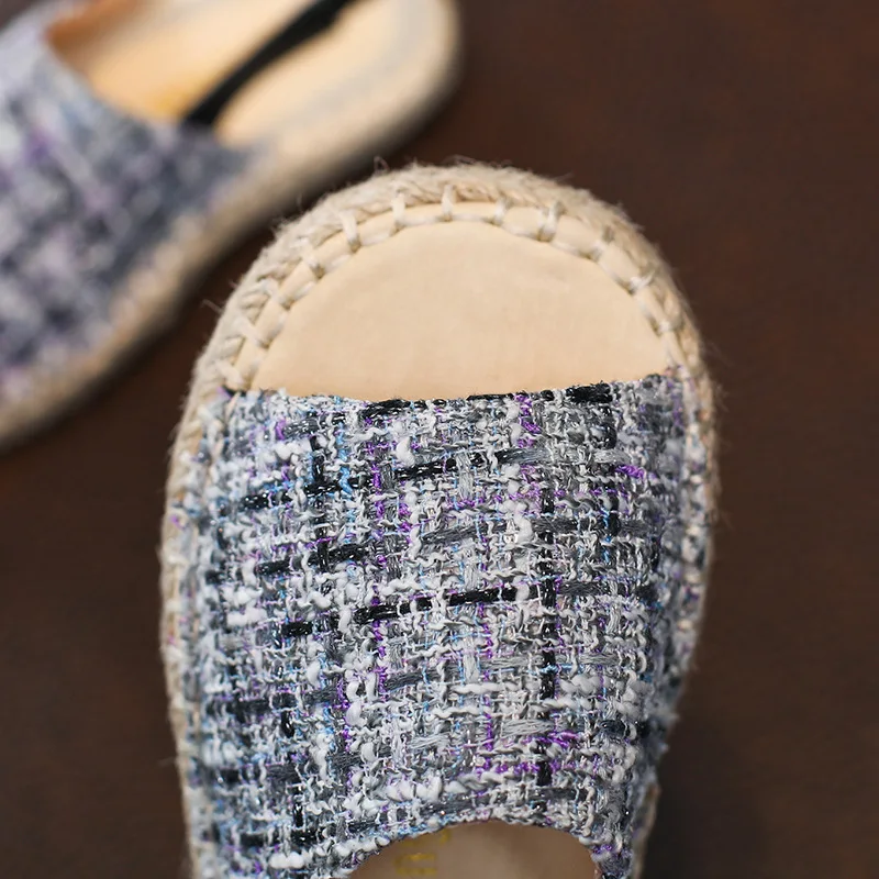 Детская летняя короткая обувь в рыбацком стиле винтажном из хлопка для маленьких