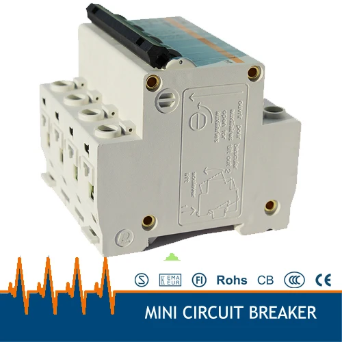 DZ47 63 4P Бесплатная доставка ампер миниатюрный выключатель mcb|circuit breaker breakerminiature