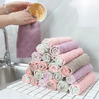 high efficiency tableware household cleaning towel kitchen tools gadgets super absorbent microfiber kitchen dish cloth 1pc