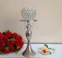 40cmh crystal ball candle holder wedding flower vase table centerpiece wedding props 10 pcslot