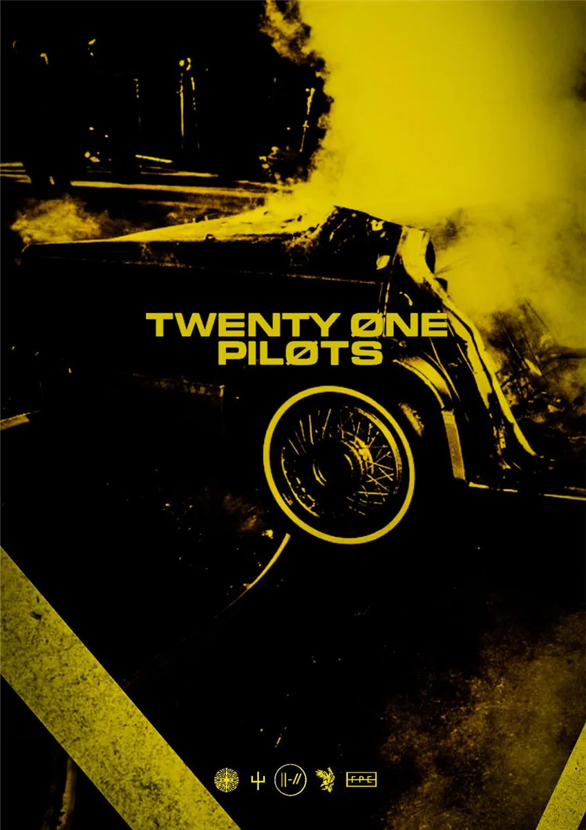 Плакат на стену с изображением рок музыкальной группы Twenty One Pilots 2019|Наклейки
