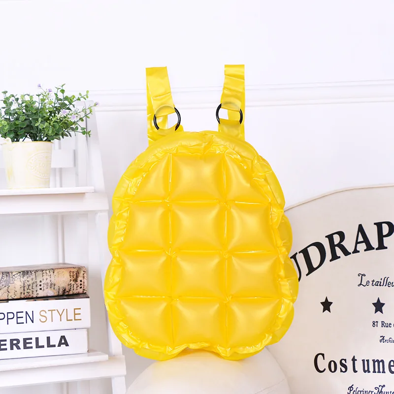 

2017 New Women Beach Bags Waterproof Inflatable Purse Backpack Candy Color Jelly Diamond Lattice Quality PVC Purse For Travel