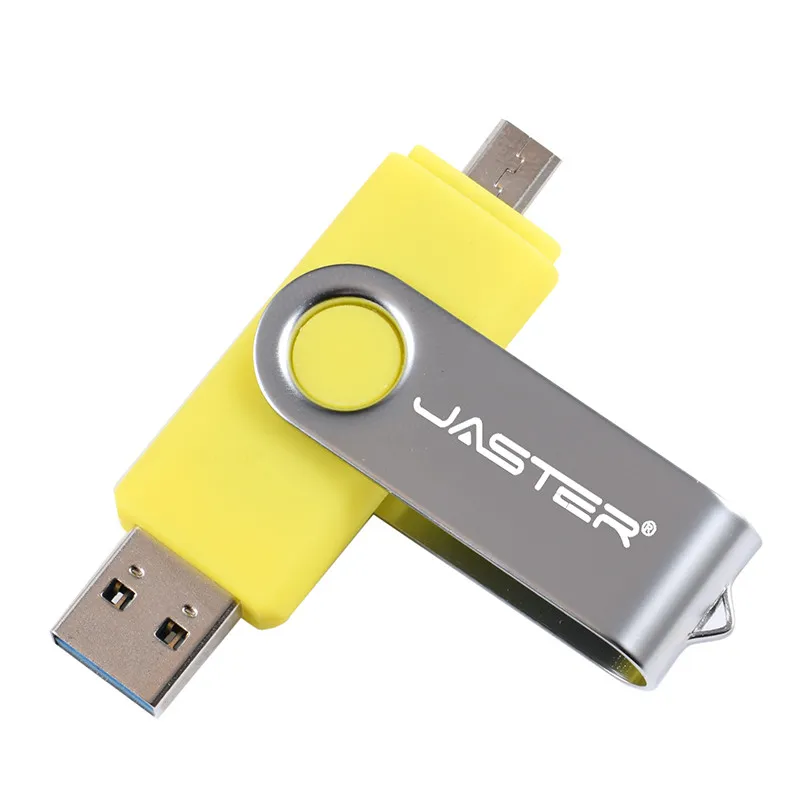 JASTER USB 2,0 Смартфон Android OTG USB флеш-накопитель для Android/PC карта памяти 4 ГБ 8 ГБ 16 ГБ 32 ГБ 64 ГБ 128 ГБ - Цвет: Yellow