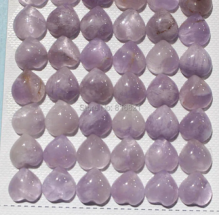 

( 24 Pieces/lot) 6mm 8mm 10mm New Amethyst stone Heart Dome CABs Cabochons Flat Backed stone Cabochon