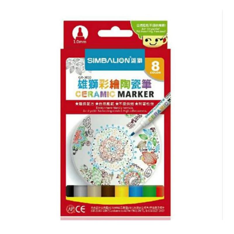 Набор керамических маркеров для рисования сделай сам 8 цветов | Канцтовары офиса