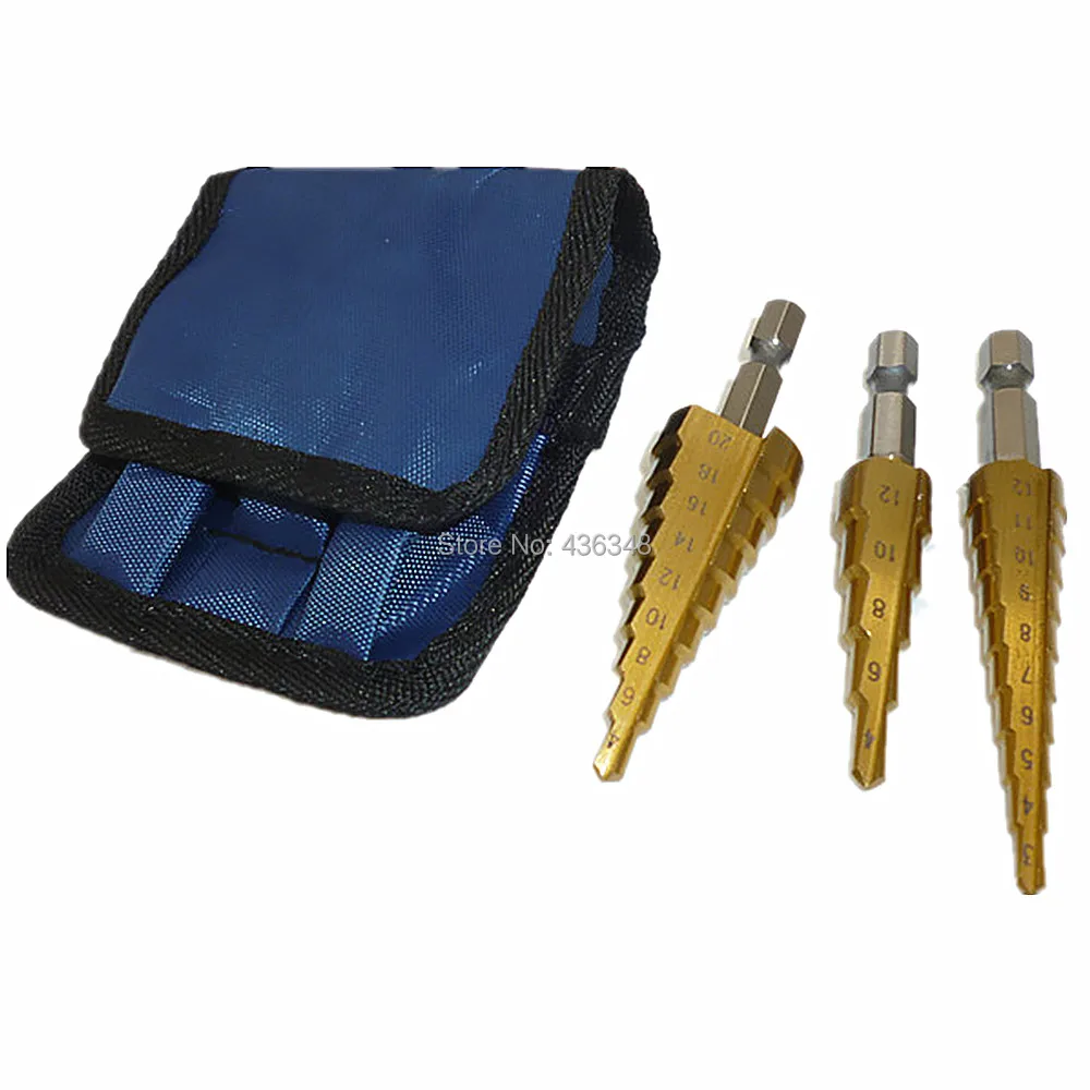 Набор металлических Сверл С шестигранным хвостовиком 3 шт. набор ступенчатых с