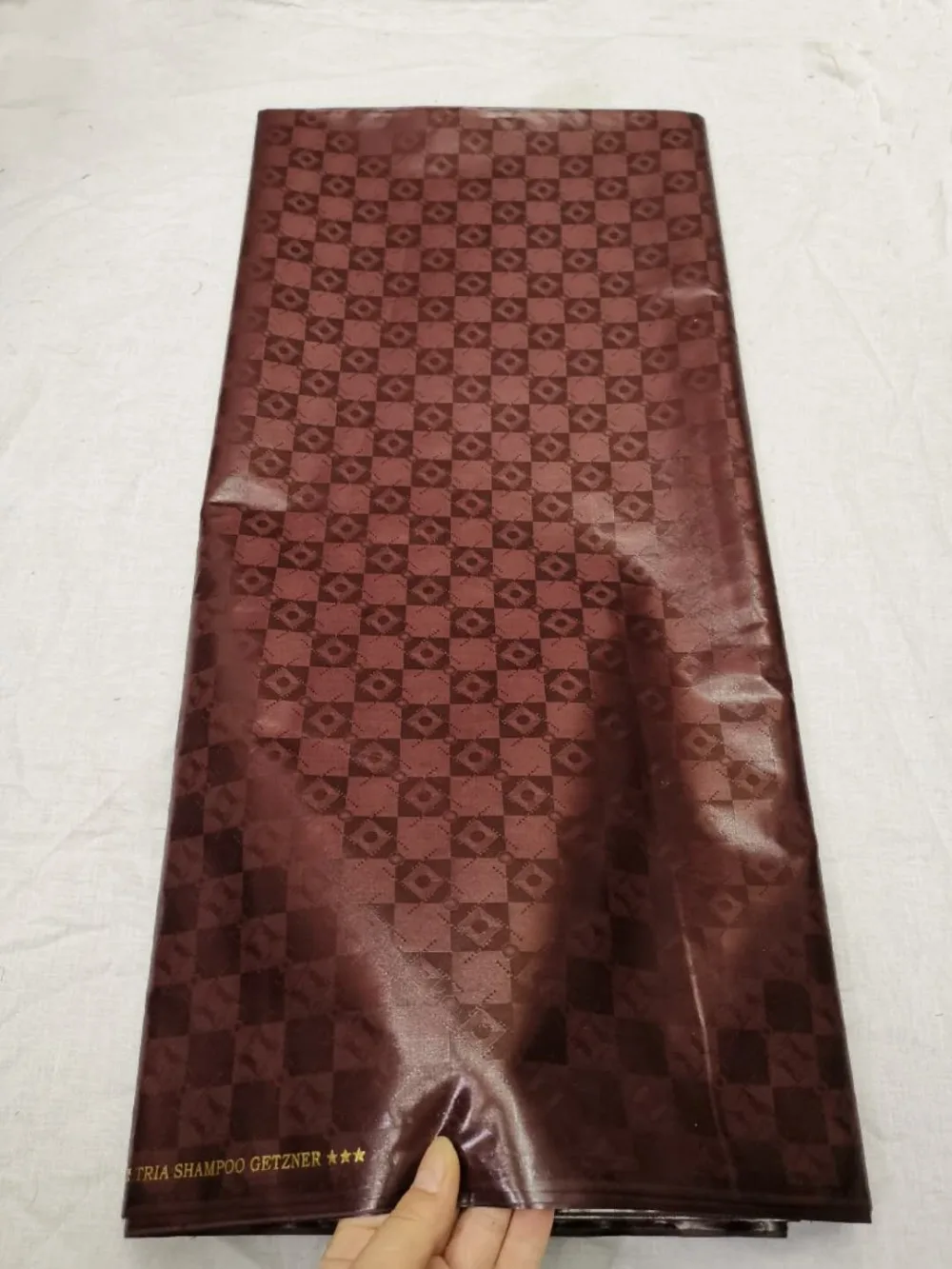 Высококачественная парчовая коллекция 2019 года коричневая кружевная базин