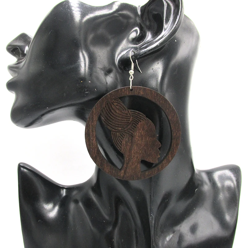 Бесплатная доставка! Деревянные серьги для волос 6 см можно комбинировать с 3 вида