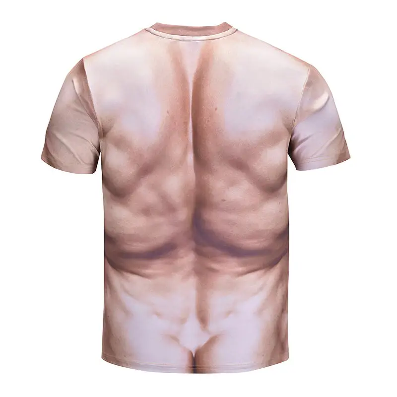 Новинка летние обнаженные топы футболки новинка Мужская футболка с 3D рисунком