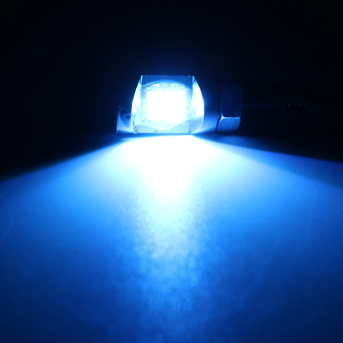 Ice Blue Универсальный 12V 2LED SMD мотоциклов автомобиля номерной знак на шурупе-болте светильник лампа заднего фонаря - Испускаемый цвет: Ice Blue