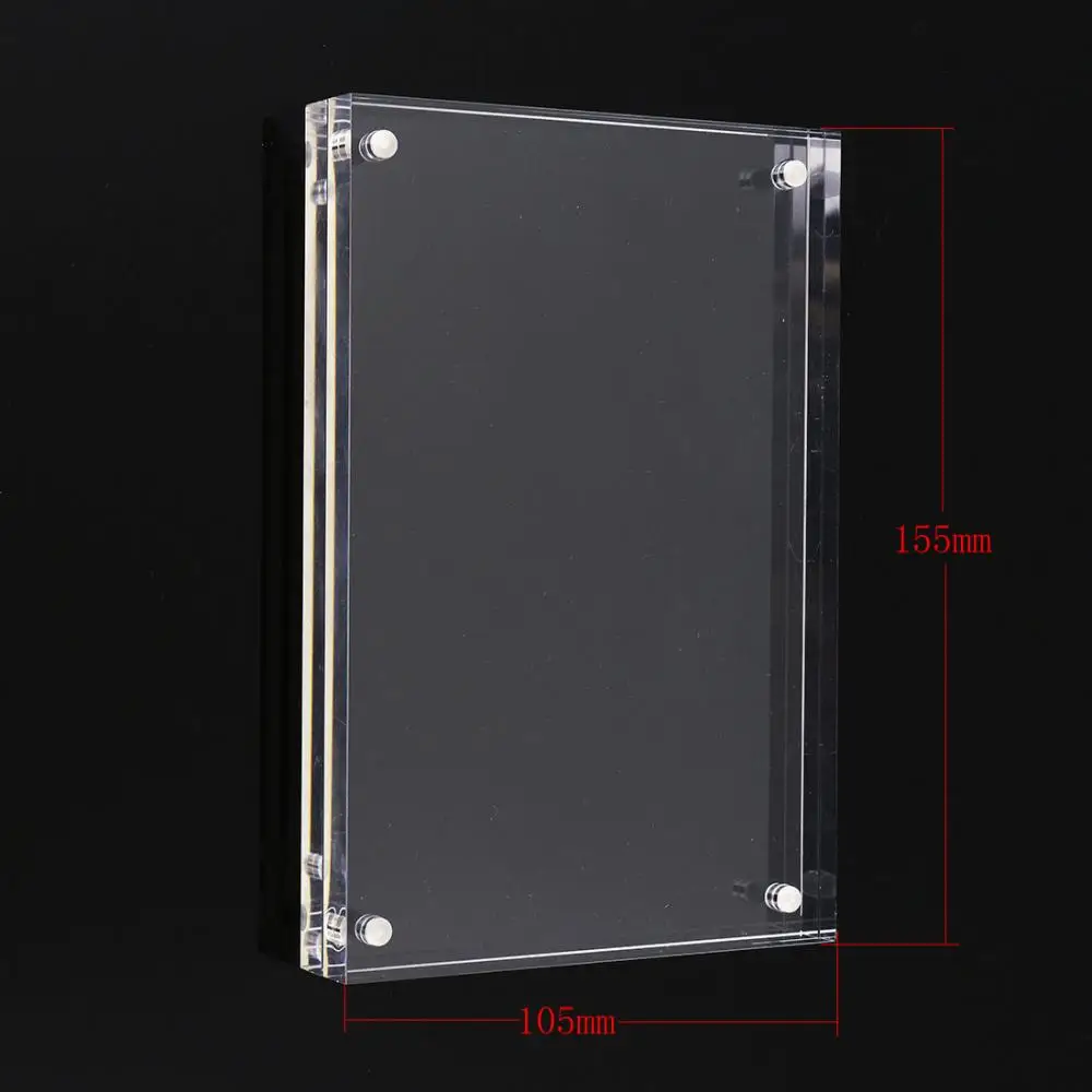 105x155x20mm Высокое качество Акриловые фоторамки сильная Магнитная кристальная рамка подарки на день рождения 5 дюймов 6 дюймов 7 дюймов 8 дюймов прямоугольная рамка для фото - Цвет: 105x155x20mm