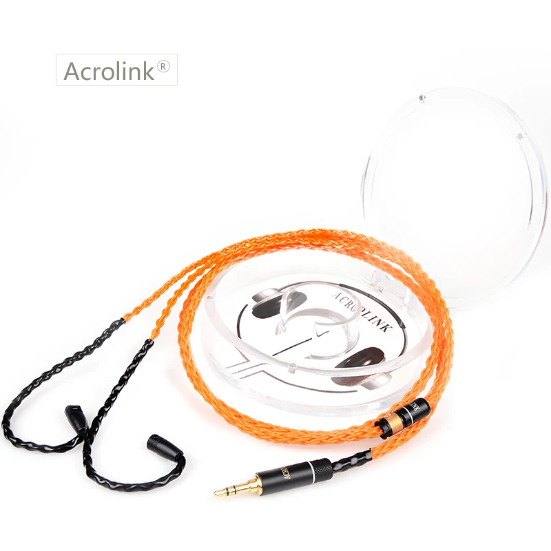Acrolink High Qulity 8 core 2.5/3.5/4.4mm/i phone copper Plated Earphone Upgrade Wire Headphone Cable IE80 IE81 IE8 | Электроника