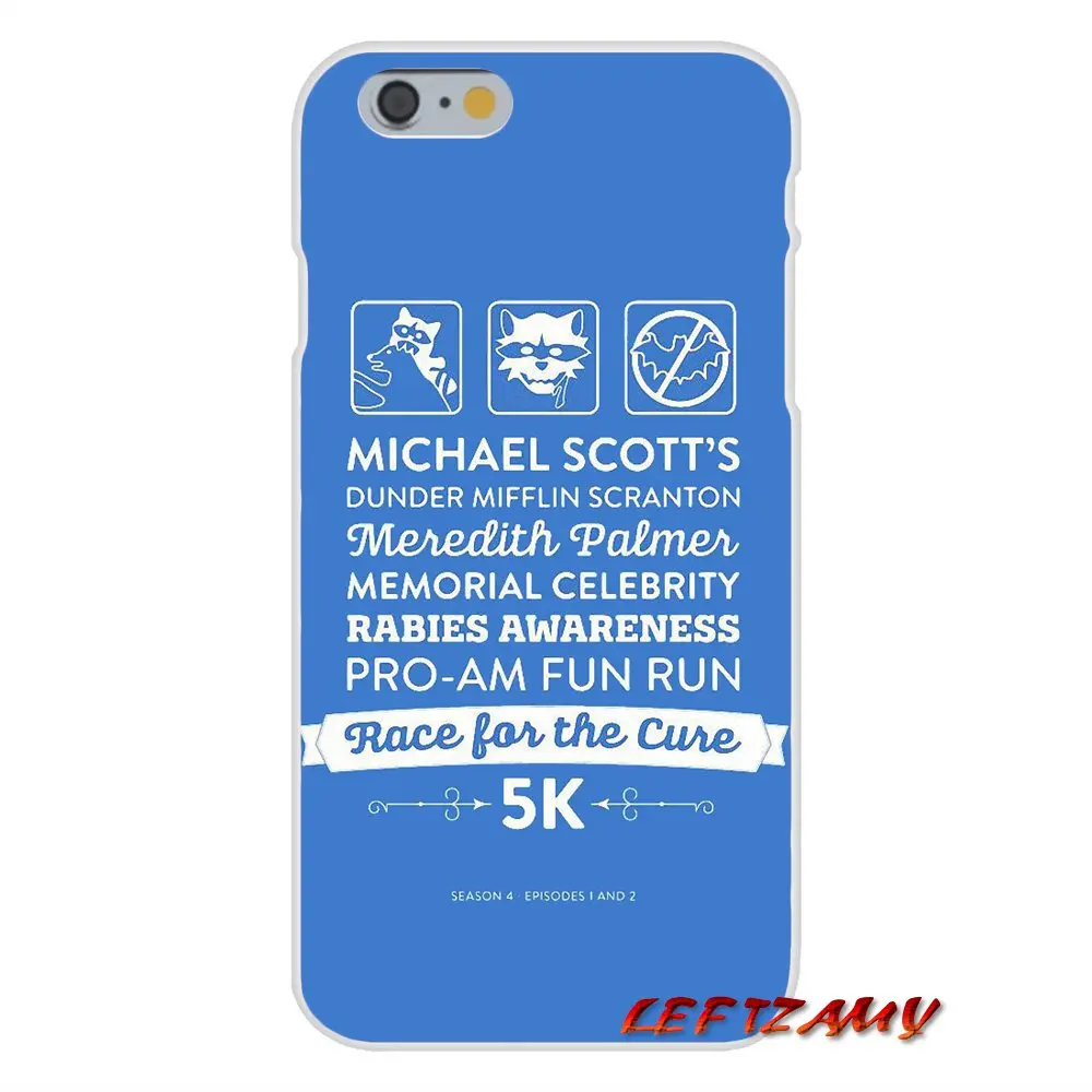 Michael Scott Rabies Awareness Run The Office For Samsung Galaxy S3 S4 S5 MINI S6 S7 edge S8 S9 Plus Note 2 3 4 5 8 Phone Covers | Мобильные