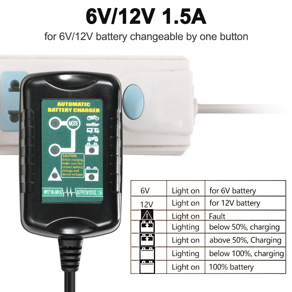 12 V/6 V аккумулятор для автомобиля сопровождающий лучший зарядный кабель для RV мотоцикл автоматический морской AGM батареи Gel автомобильные аксессуары