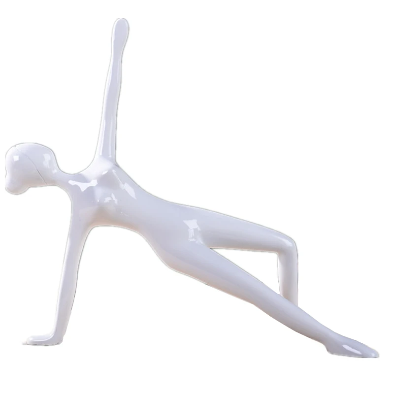 White Yoga Model-1 VILEAD 11 стильная девушка из смолы, фигурки для йоги, абстрактная черно-белая женская модель для йоги, современные миниатюры для офиса, винтажный домашний декор - Цвет: White Yoga Model-1