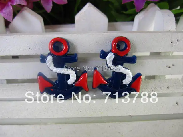 Якоря из смолы с плоской задней поверхностью 15 шт./лот аксессуары для поделок