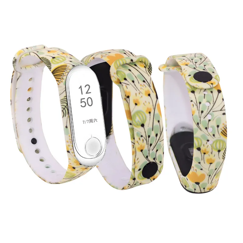 20-pugopngying Сменный Браслет для mi Band 3, силиконовый ремешок с принтом для Xiao mi Band 3, цветной узор, водонепроницаемые ремешки, браслет - Цвет ремешка: 20-pugopngying