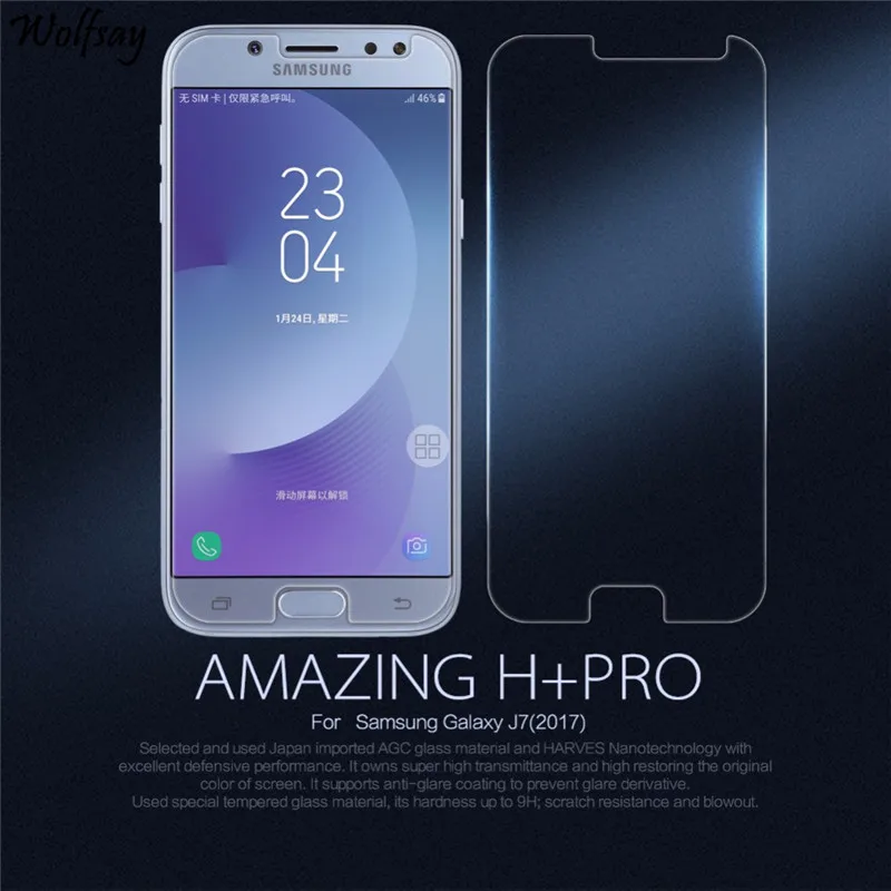 Clear Закаленное стекло для samsung Galaxy J7 Защитная пленка для экрана для samsung Galaxy J730 J730F/DS J7 профессиональная защитная пленка 2.5D - Цвет: Clear