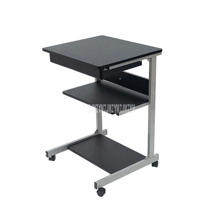 

Simple With Drawer Design Printer Layer Rack Office/Home Table For Laptop Desk Notebook Movable With 4 Wheel Carbon Steel Base