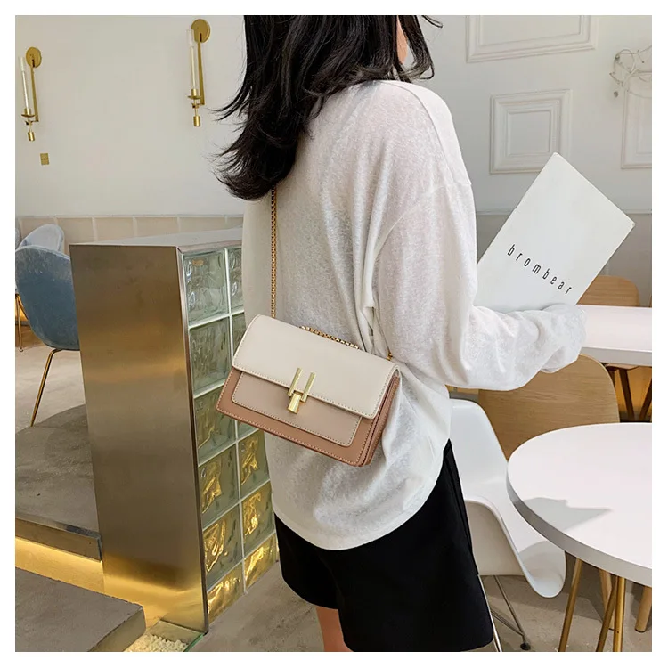 Кожаные сумки через плечо контрастного цвета для женщин, сумка для путешествий, модная простая сумка через плечо, женская сумка через плечо