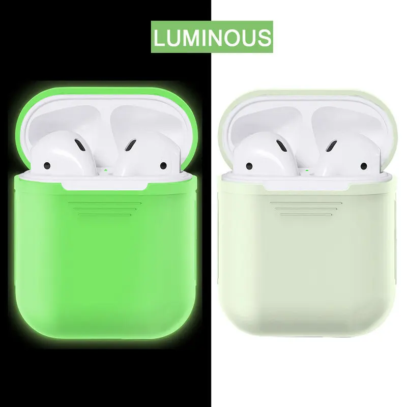 Мягкий силиконовый чехол для Airpods наушники защитный кожаный противоударный Apple Air