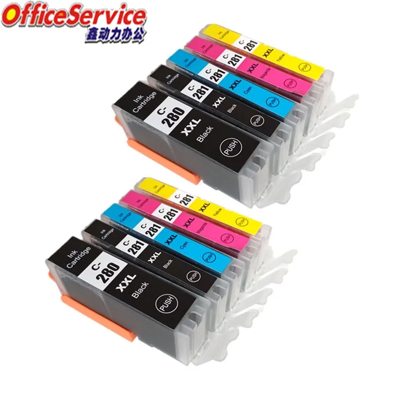 2 Sets(10 pcs) PGI-280 CLI-281 PGI280XL совместимый чернильный картридж для принтера Canon принтерам PIXMA TR7520 TR8520 TS6120 TS8120 TS9120 принтер - Цвет: 2 Sets(10 pcs)