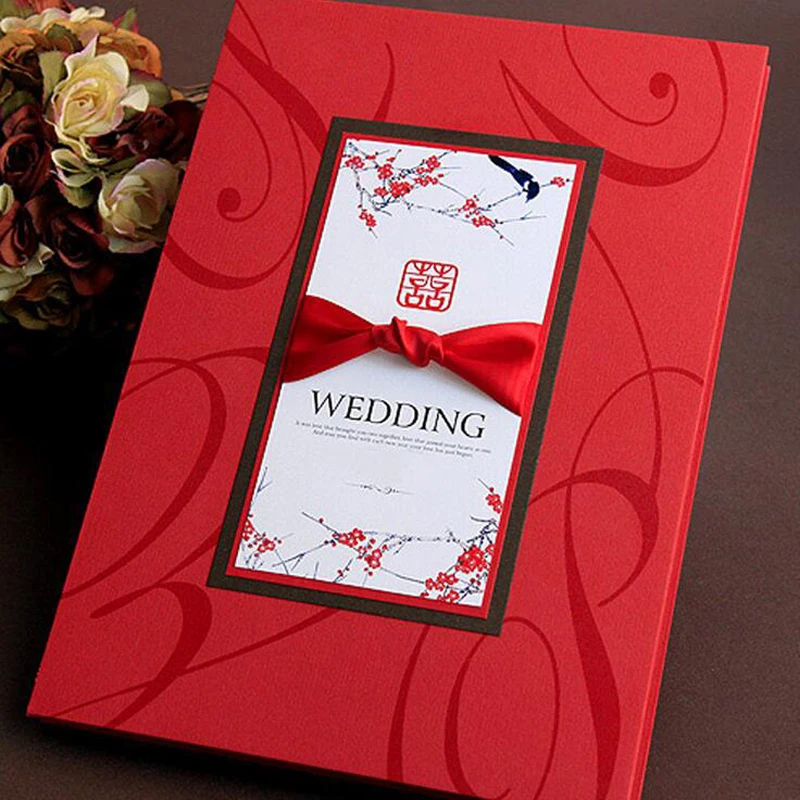 Красная Свадебная декорация Гостевая книга Ранняя сувениры для приема подарок