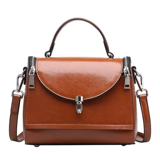 2018 Модная женская сумочка из вощеной кожи докторская сумка маленькая мессенджер