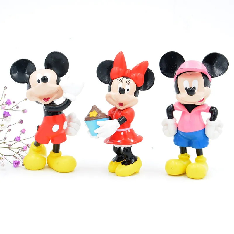 Игрушки для детей 6 шт./компл. 8 см Микки Маус Минни Дональд Дак|pvc action figure|donald duckfigure