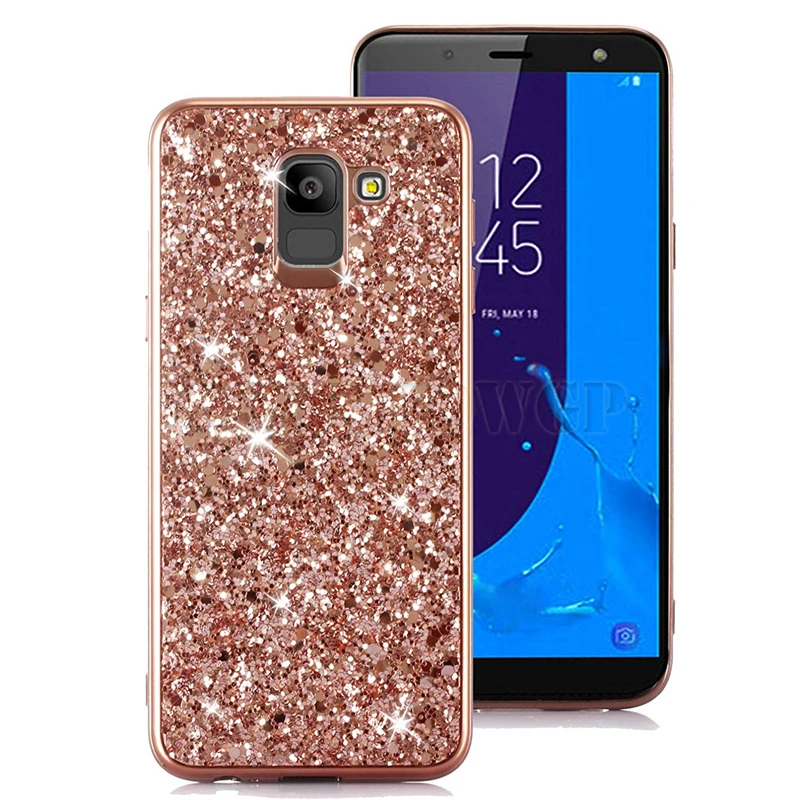 Блестящий Яркий Силиконовый мягкий чехол для Samsung Galaxy J4 J6 A6 A8 S8 S9 плюс S6 S7 край J8 A7 A9 J7 Neo J5 J3 A5 крышка