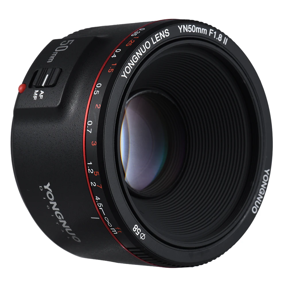 YONGNUO YN50mm F1.8 II черный/белый объектив с большой апертурой и автофокусом 0,35 фокусное расстояние для Canon EOS 70D 5D2 DSLR камера