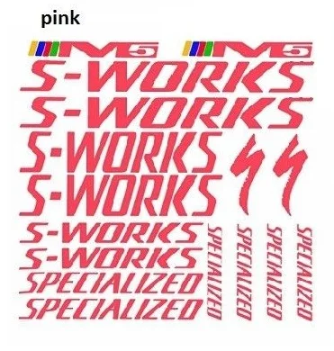 pink Рамка наклейки Набор для M5 S-Works MTB велосипед Велоспорт Цикл Гонки наклейки - Цвет: pink