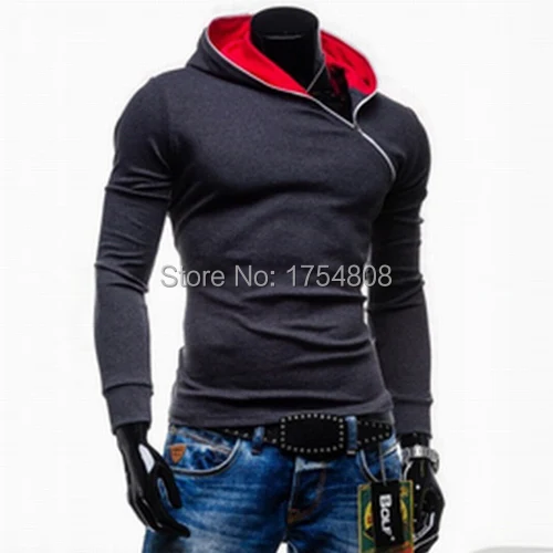 2015 New Fashion Brand Casual Winter Men's Jacket Diagonal zipper Slim Fit Hoodies Men High Quality Sports Hoody Sweatshirts | Мужская