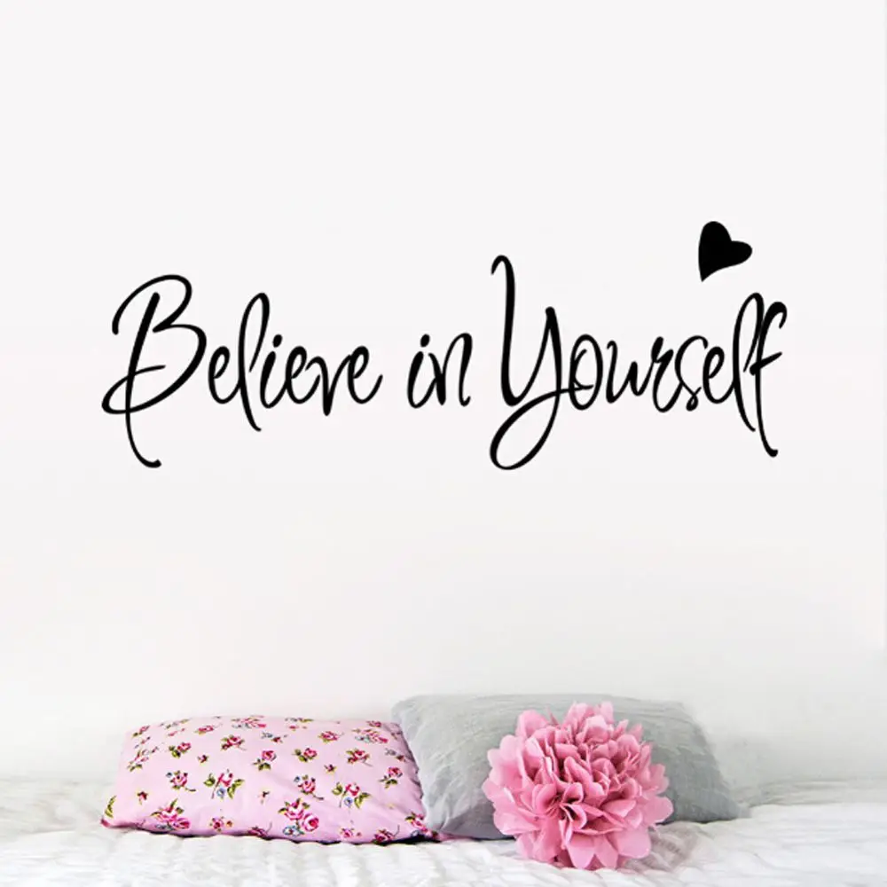 1 шт. декоративная настенная наклейка Поверь себе|living room wall stickers|room stickersstickers in |