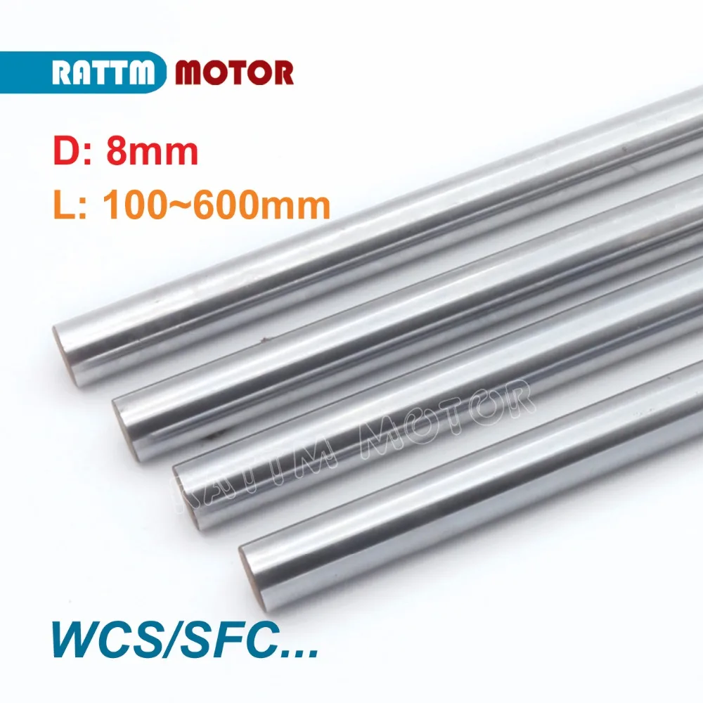 2 шт. WCS8mm L150/200/300/400/500/600 мм стержень для хромового принтера вал SFC8mm линейный CNC XYZ 3D SFC8|xyz 3d printer|3d printer rodrod shaft |