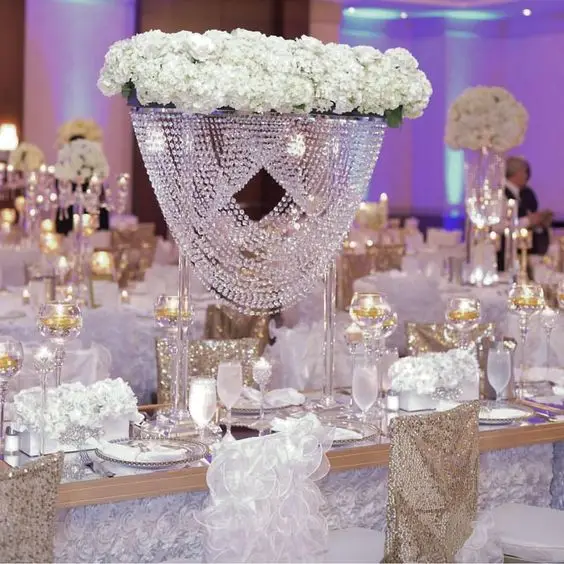 3 шт./лот высокий кристаллический акриловый Свадебный центральный