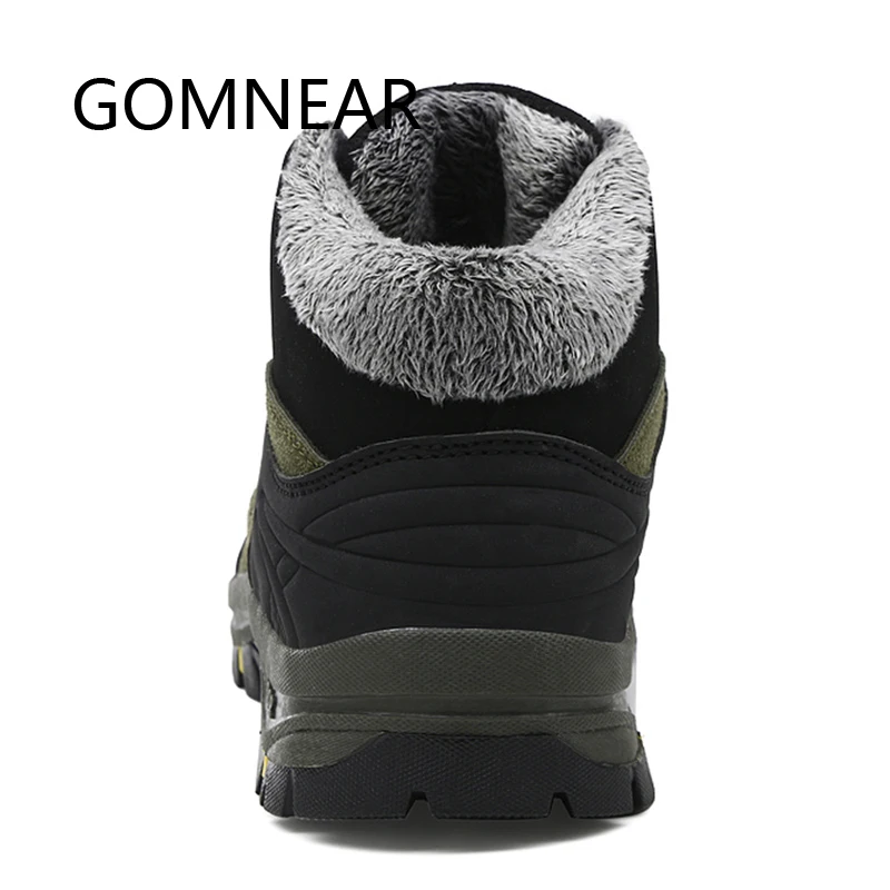 Мужские зимние кроссовки gomвозле плюшевые ботинки походная обувь для активного