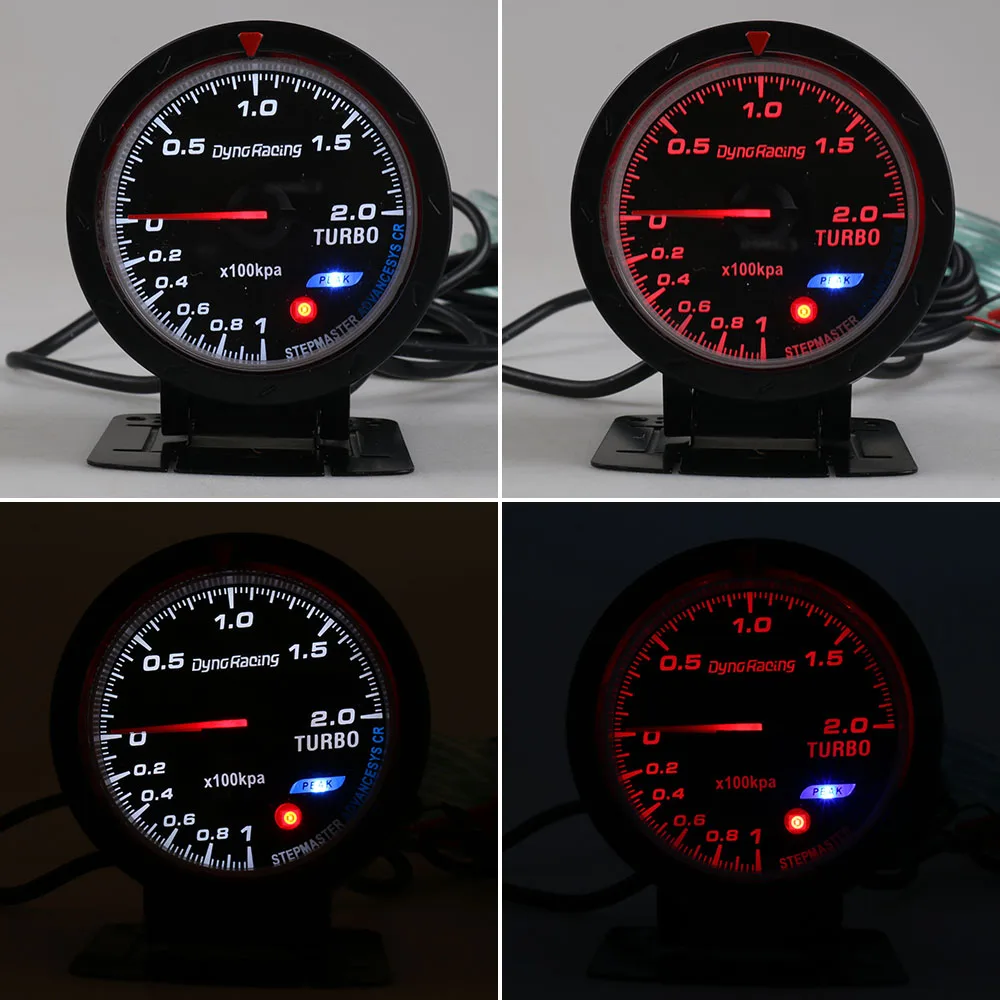 Автомобильный турбо датчик Dynoracing BX101467 измеритель красного и белого цвета