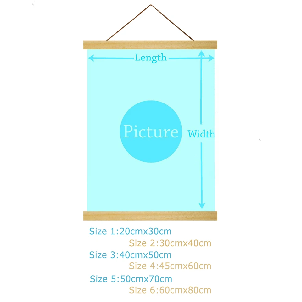 

Wall Art Canvas Pictures Plum Blossom Maple Leaf Moonlight Poster Wooden Scroll Hanging Painting Print Home Living Room Decor
