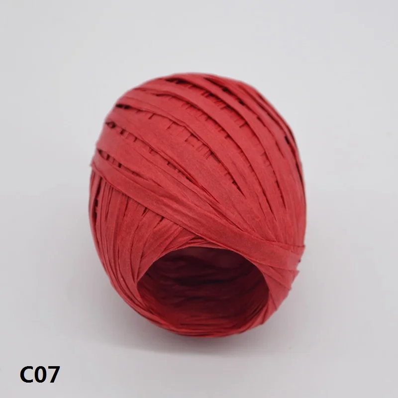 20 м/рулон DIY рафия ленточный шнур веревка для Палм упаковка DIY скрапбук ремесло Свадебная вечеринка украшение подарок упаковочные материалы - Цвет: C07